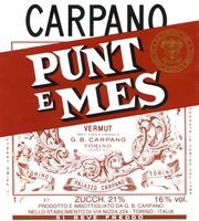 Mẫu nhãn hiệu CARPANO PUNT E MES