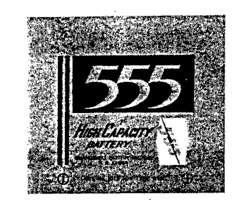 Mẫu nhãn hiệu 555 HIGH CAPACITY BATTERY
