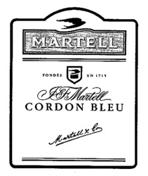 Mẫu nhãn hiệu J & F Martell CORDON BLEU