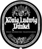 Mẫu nhãn hiệu König Ludwig Dunkel EDLES BAYERISCHES TRADITIONSBIER