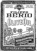 Mẫu nhãn hiệu FILIPPO BERIO OLIVE OIL