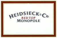 Mẫu nhãn hiệu HEIDSIECK & Co RED TOP MONOPOLE