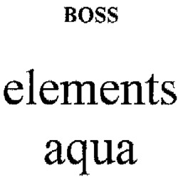 Mẫu nhãn hiệu BOSS elements aqua