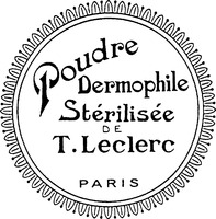 Mẫu nhãn hiệu Poudre Dermophile Stérilisée DE T. Leclerc PARIS