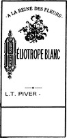 Mẫu nhãn hiệu A LA REINE DES FLEURS HÉLIOTROPE BLANC L.T. PIVER