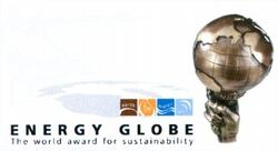 Mẫu nhãn hiệu ENERGY GLOBE The world award for sustainability