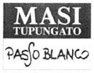 Mẫu nhãn hiệu MASI TUPUNGATO PASSO BLANCO