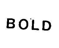 Mẫu nhãn hiệu BOLD
