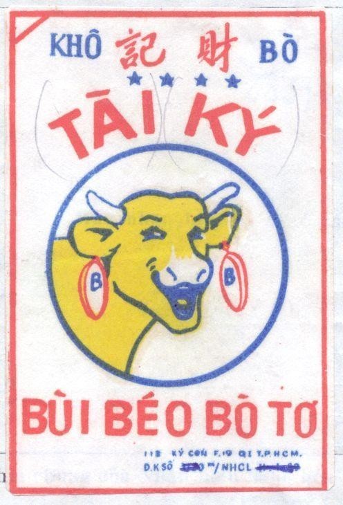 Mẫu nhãn hiệu B TàI Ký KHÔ Bò BùI BéO Bò TƠ