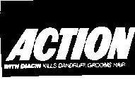 Mẫu nhãn hiệu ACTION-WITH DIACIN DILLS DANDRUFF, GROONO HAIR