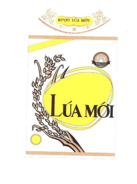 Mẫu nhãn hiệu Rượu Lúa Mới HALICO