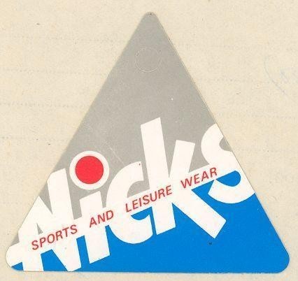 Mẫu nhãn hiệu Nicks SPORTS AND LEISURE WEAR