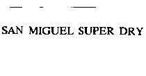 Mẫu nhãn hiệu SAN MIGUEL SUPER DRY