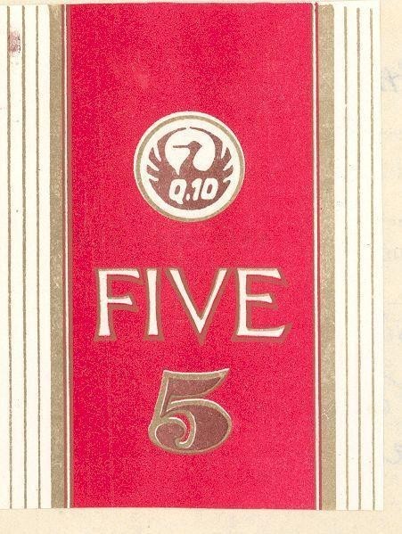 Mẫu nhãn hiệu FIVE 5 Q.10
