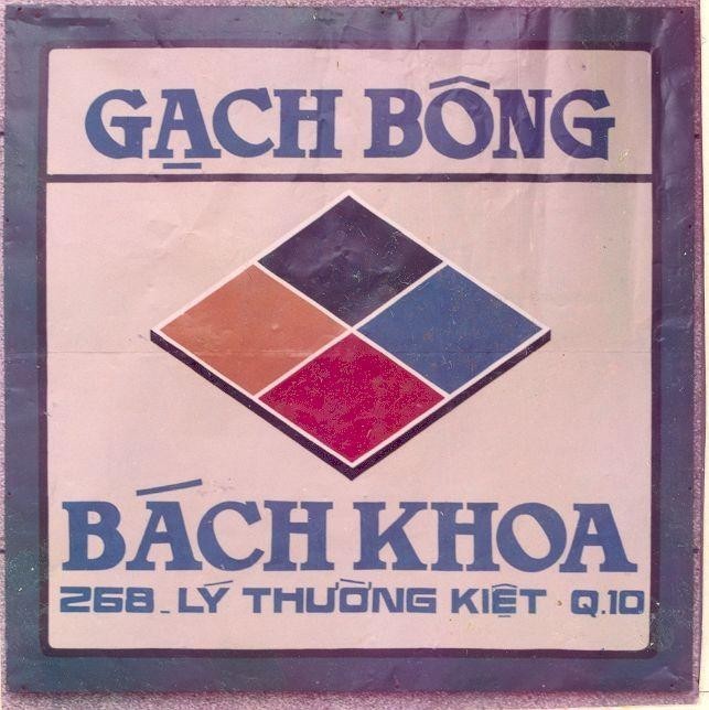 Mẫu nhãn hiệu GạCH BÔNG BáCH KHOA 268.Lý THƯờNG KIệT Q.10
