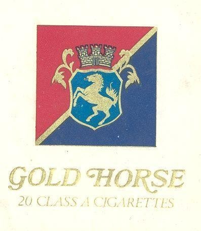 Mẫu nhãn hiệu GOLD HORSE 20 CLASS A CIGARETTES