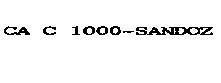 Mẫu nhãn hiệu CA C 1000-SANDOZ