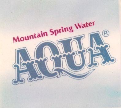 Mẫu nhãn hiệu Mountain Spring Water AQUA