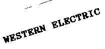 Mẫu nhãn hiệu WESTERN ELECTRIC