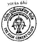 Mẫu nhãn hiệu Voi Ba Đầu THE SIAM CEMENT CO., LTD