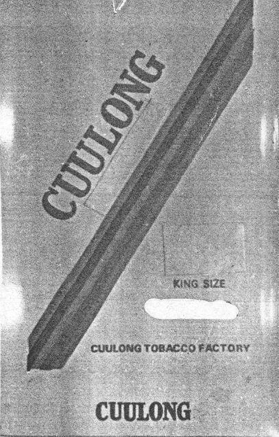 Mẫu nhãn hiệu CUULONG KING SIZE CUULONG TOBACCO FACTORY