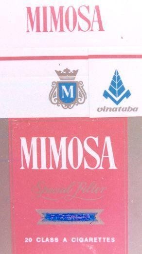 Mẫu nhãn hiệu M MIMOSA V VINATABA Special Filter vinataba 20 CLASS A CIGARETTES