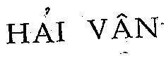 Mẫu nhãn hiệu Hải VÂN