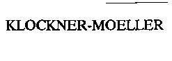 Mẫu nhãn hiệu KLOCKNER-MOELLER