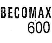 Mẫu nhãn hiệu BECOMAX 600