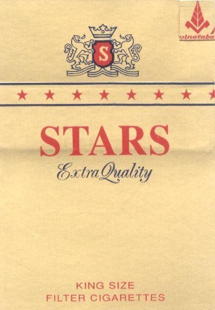 Mẫu nhãn hiệu S STARS V VINATABA Extra Quality KING SIZE FILTER CIGARETTES