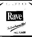 Mẫu nhãn hiệu RAVE THE GREAT AMERICAN BLEND FULL FLAVOR