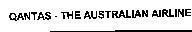 Mẫu nhãn hiệu QANTAS-THE AUSTRALIAN AIRLINE