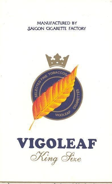 Mẫu nhãn hiệu VIGOLEAF King Size MANUFACTURED BY SAIGON CIGARETTE FACTORY