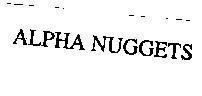 Mẫu nhãn hiệu ALPHA NUGGETS
