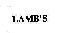 Mẫu nhãn hiệu LAMB'S