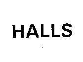 Mẫu nhãn hiệu HALLS