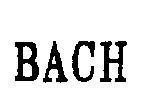 Mẫu nhãn hiệu BACH