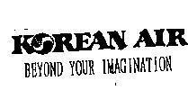 Mẫu nhãn hiệu KOREAN AIR-BEYOND YOUR IMAGINATION