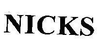 Mẫu nhãn hiệu NICKS