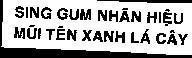 Mẫu nhãn hiệu Sing gum nhãn hiệu mũi tên xanh lá cây