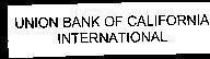 Mẫu nhãn hiệu UNION BANK OF CALIFORNIA INTERNATIONAL