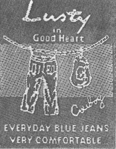 Mẫu nhãn hiệu Lusty in Good Heart EVERYDAY BLUE JEANS VERY COMFORTABLE