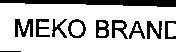 Mẫu nhãn hiệu MEKO BRAND