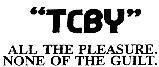 Mẫu nhãn hiệu "TCBY" All the pleasure None of the guilt