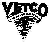 Mẫu nhãn hiệu VETCO A NAME YOU CAN TRUST