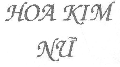 Mẫu nhãn hiệu HOA KIM Nữ