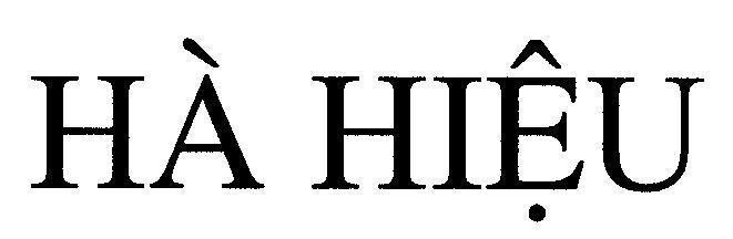 Mẫu nhãn hiệu Hà Hiệu