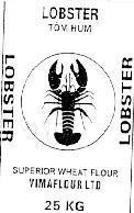 Mẫu nhãn hiệu LOBSTER TÔM HùM SUPERIOR WHEATFLOUR VIMAFLOURLTD 25KG