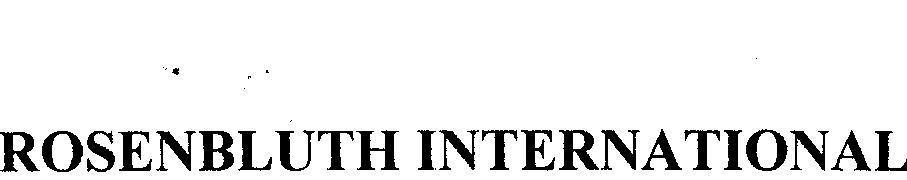Mẫu nhãn hiệu ROSENBLUTH INTERNATIONAL
