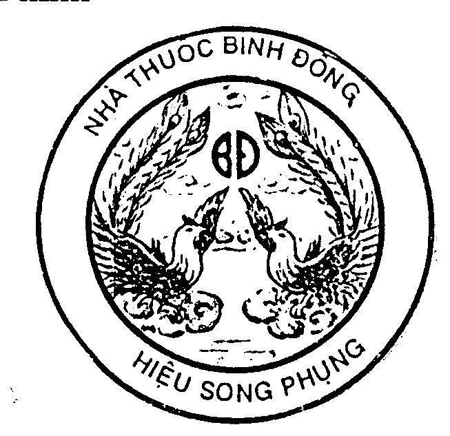 Mẫu nhãn hiệu Nhà Thuốc Bình Đông Hiệu Song Phụng BD